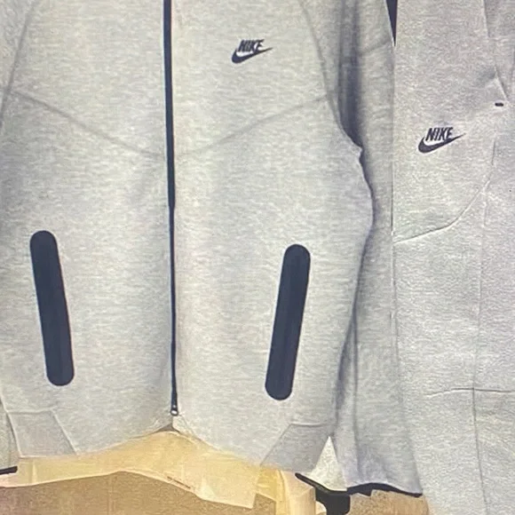 Nike Heather Gray Tracksuit with Black Details